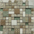 Mother of Pearl Shell Glass Mixed Resin Marble Stone Rhombus Mosaictile Mosaic